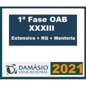 1ª Fase OAB XXXIII Exame - COMBO (Extensivo + Resolução de Questões + Mentoria) Damásio 2021- Exame de Ordem dos Advogados