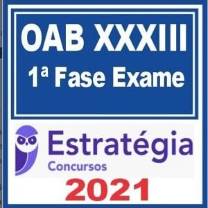 OAB 1ª Fase (33)  XXXIII Exame da Ordem – Estratégia 2021 - Rateio OAB