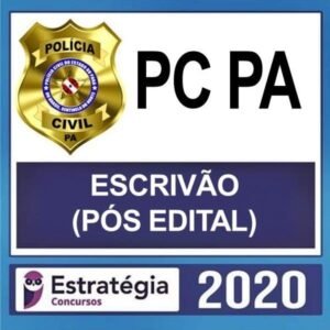 PC PA 2021 – ESTRATÉGIA - PÓS EDITAL – ( ESCRIVAO + PASSO + TRILHAS + SIMULADOS + TURBO + RETA FINAL ) – RATEIO PCPA POLICIA CIVIL PARA