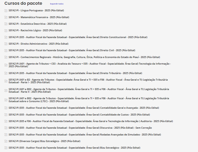 SEFAZ PI Auditor Fiscal Pós-edital 2025 - Estrategia - Rateio Piaui Secretaria da Fazenda SefazPi Pos Edital 2025 - Imagem 3