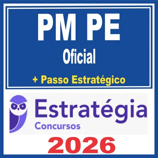 PM PE (Oficial + Passo) Estratégia 2026 - Rateio Polícia Militar PMPE Pernambuco CFO Oficiais