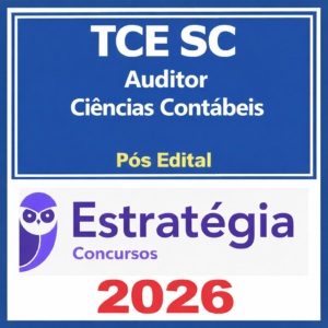 TCE-SC (Auditor Fiscal de Controle Externo - Ciências Contábeis) Pacote - 2026 (Pós-Edital) – Estratégia – Rateio Pós Edital TCESC Tribunal de Contas Santa Catarina